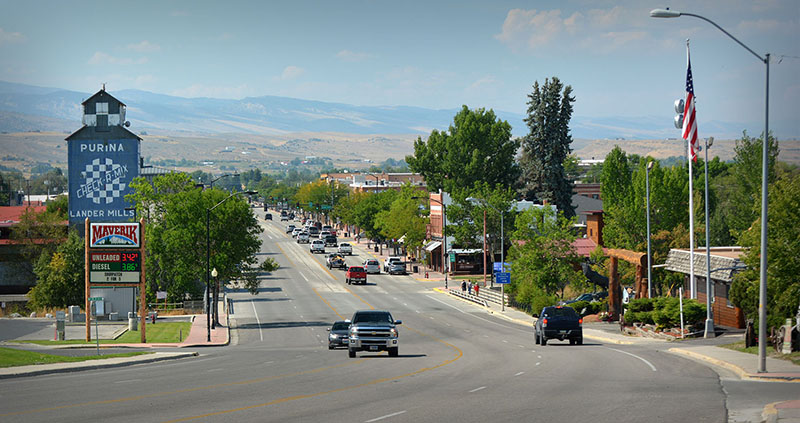 Arriving in Lander Wyoming, which is a great mountain biking destination.