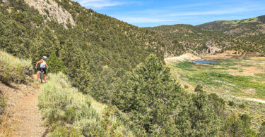 Mountain Biking on the Cave Lake trail network outside of Ely, Nevada