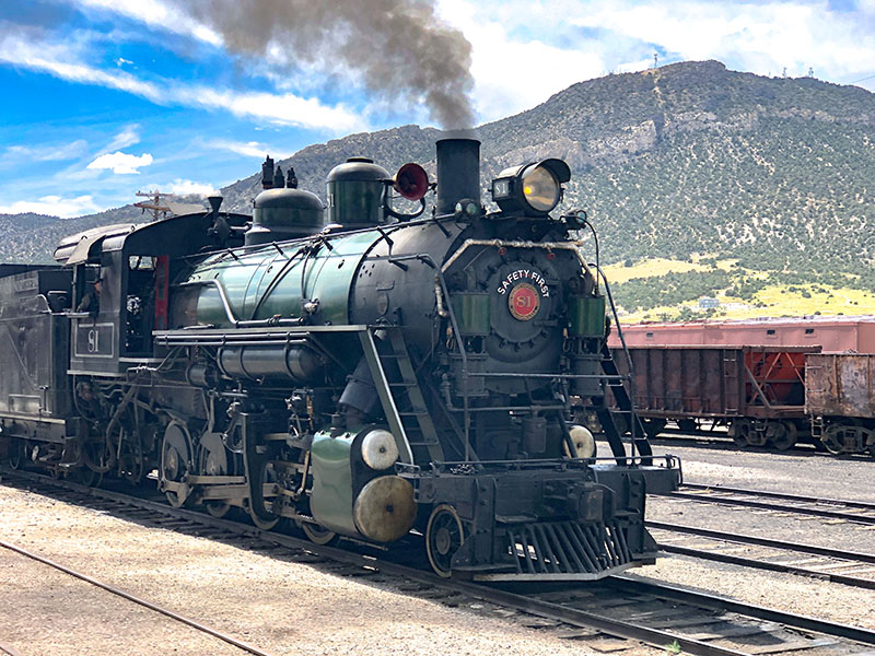 Northern Nevada Train Museum offers a 90-minute train ride from Ely, Nevada into the hills and up to the current mine.jpg